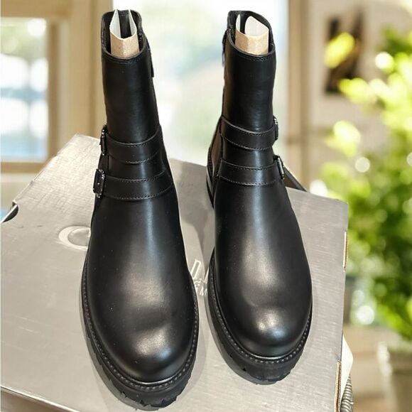 NEW 🔥 LA CANADIENNE Waterproof Booties Biker Moto Boot Black Leather Size 8 - Picture 9 of 16